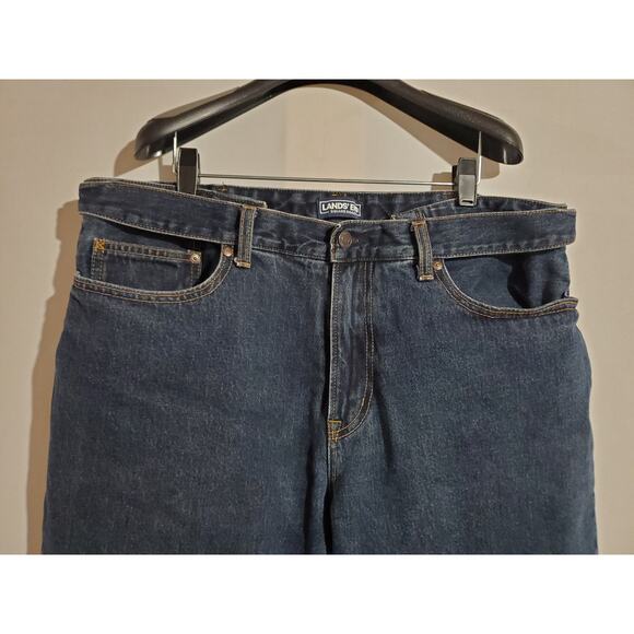 Lands End Square Rigger Traditional Fit Flannel Plaid Lined Jeans Mens Size 38 - Picture 4 of 14